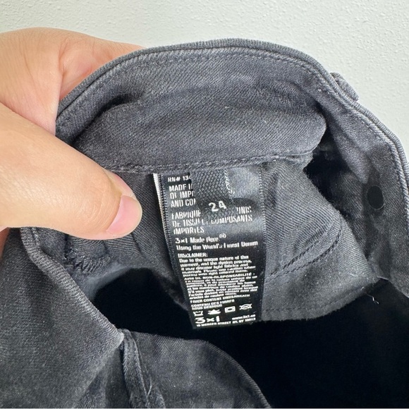 3x1 NYC W3 Channel Seam Skinny Jeans Black Size 24 - Picture 6 of 8